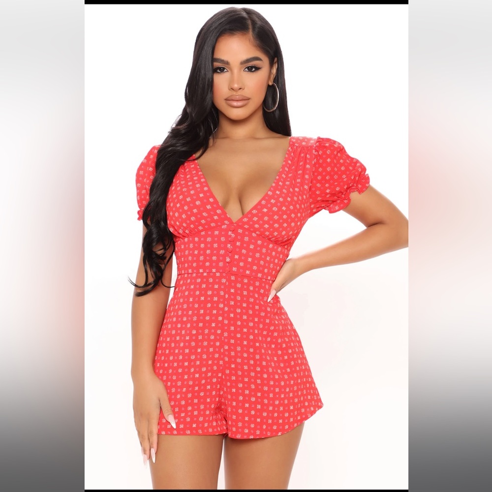 Fashion Nova Printed romper